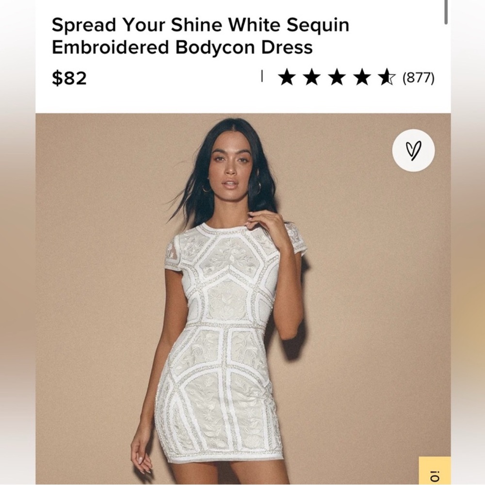 Lulu's White Embroidered Mini Dress | Worn Once